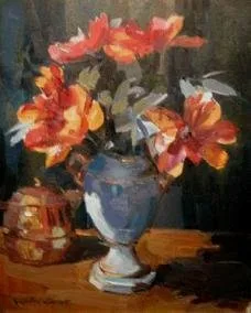 Floral Still Life by Augustus W. Dunbier