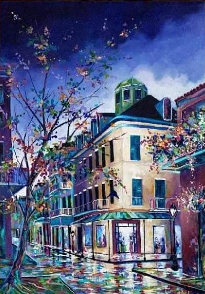 New Orleans street scene by Elaine Adel Cummins