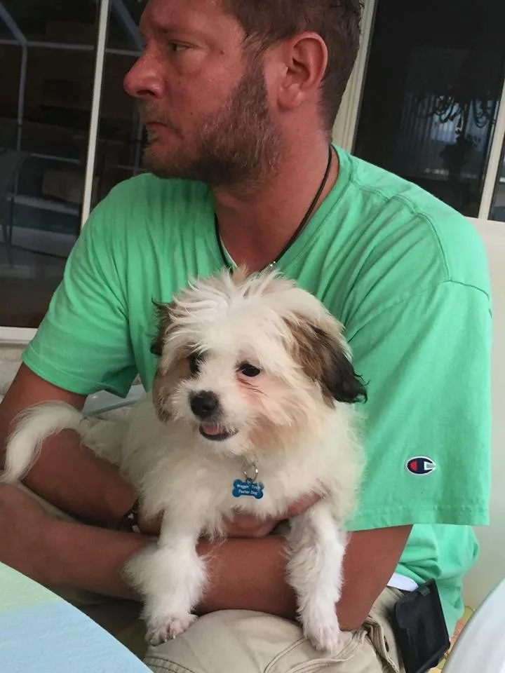 David Guess with his dog Oliver